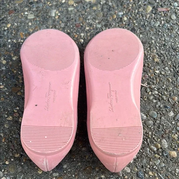 Salvatore Ferragamo Pink Glitter Kids Dress Shoes - Picture 7 of 9